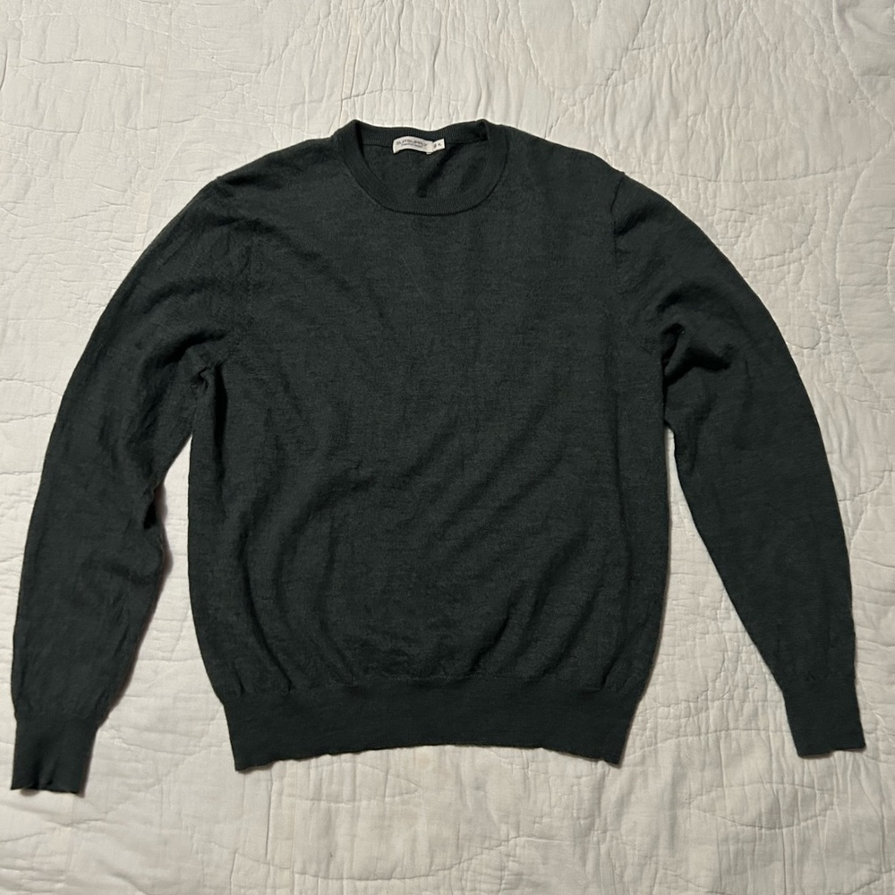 Suitsupply Dark green Crewneck Sweater (Merino Wool)